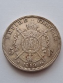 Francja 5 Franków Napoleon III 1869 r