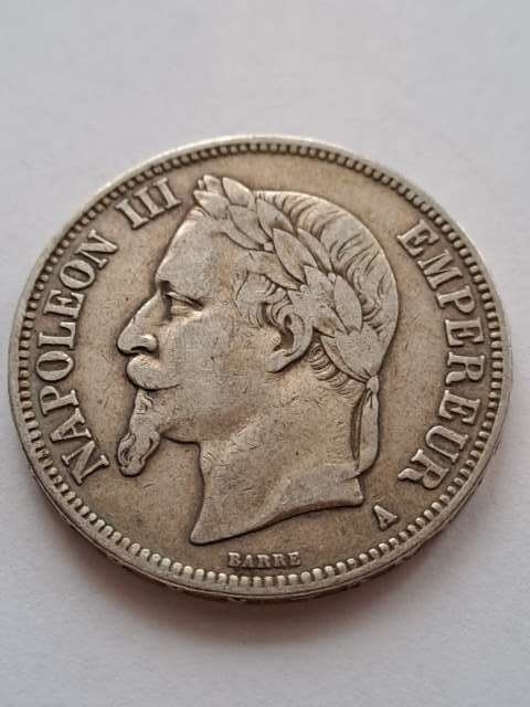 Francja 5 Franków Napoleon III 1869 r