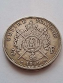 Francja 5 Franków Napoleon III 1869 r