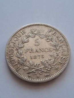 Francja 5 Franków Herkules 1875 r
