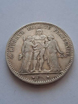 Francja 5 Franków Herkules 1875 r
