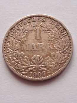 Niemcy 1 Marka Wilhelm II 1907 r A