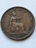 Wielka Brytania 1 Farthing 1860 r