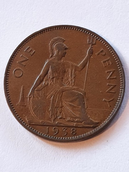 Wielka Brytania 1/2 Penny 1938 r