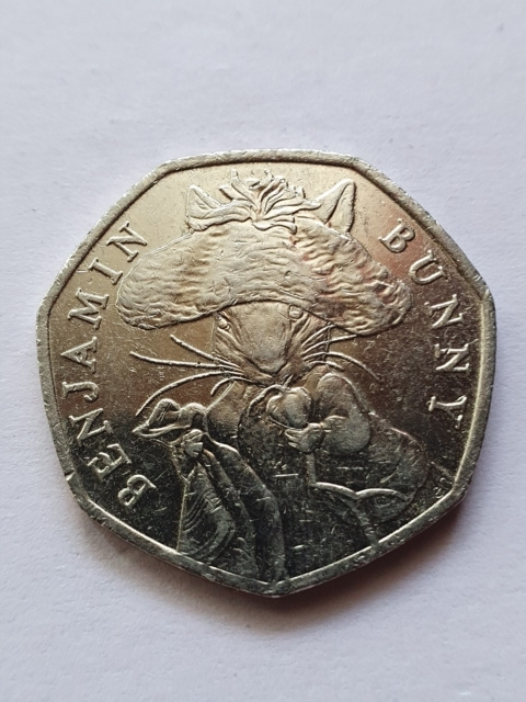 Wielka Brytania 50 Pence Benjamin Bunny 2017 r