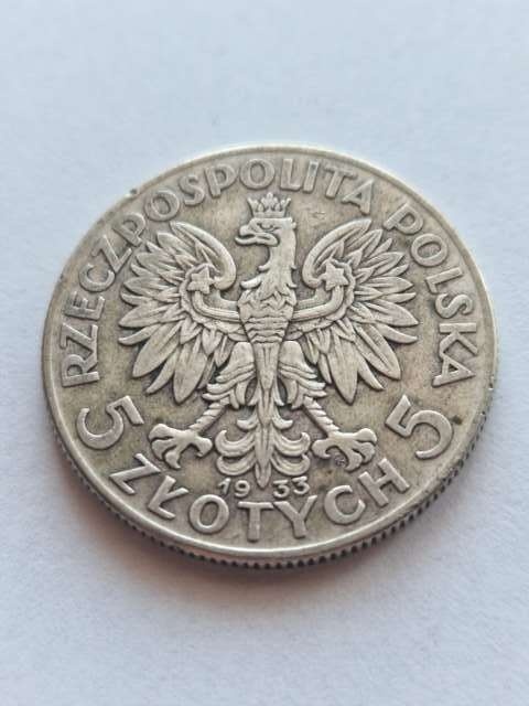 5 zł Głowa Kobiety 1933 r
