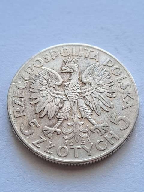 5 zł Głowa Kobiety 1934 r