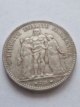 Francja 5 Franków Herkules 1875 r
