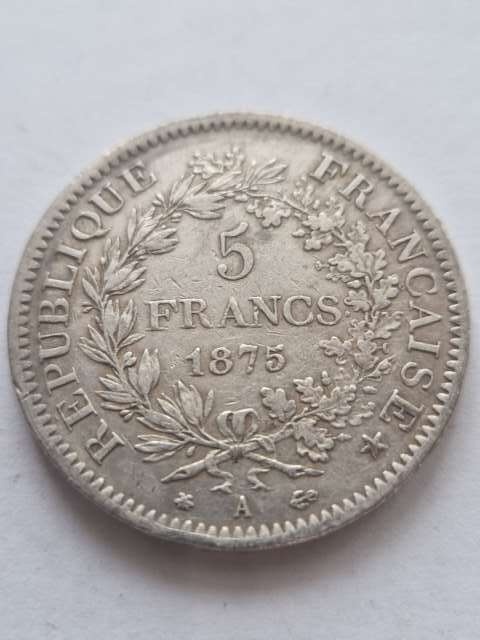 Francja 5 Franków Herkules 1874 r