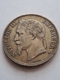 Francja 5 Franków Napoleon III 1868 r