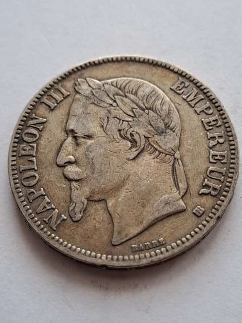 Francja 5 Franków Napoleon III 1868 r