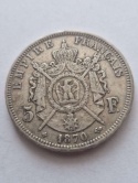 Francja 5 Franków Napoleon III 1870 r
