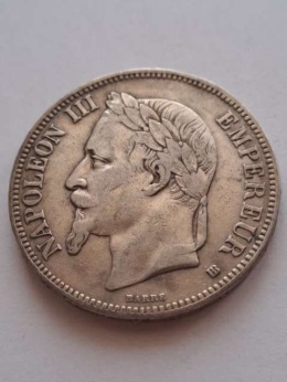 Francja 5 Franków Napoleon III 1869 r