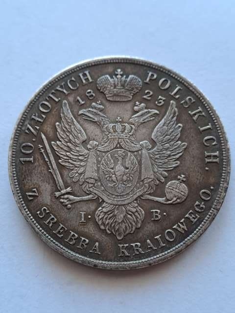 Królestwo Polskie 10 złotych Aleksander I 1823 r rzadki