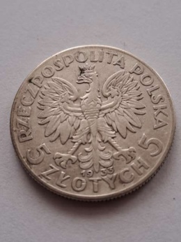 5 zł Głowa Kobiety 1933 r