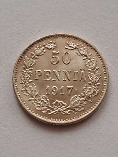 Finlandia 50 Pennia Mikołaj II 1917 r