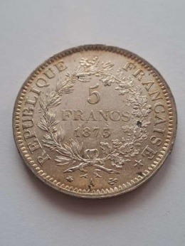 Francja 5 Franków Herkules 1873 r