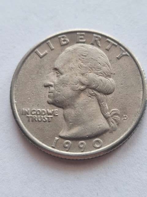 USA 1/4 Dollara Waszyngton 1990 r D