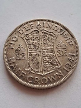 Wielka Brytania 1/2 Crown Jerzy Vi 1941 r