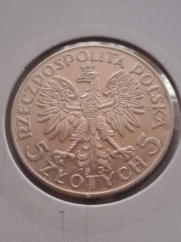 5 zł Głowa Kobiety 1933 r
