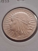 5 zł Głowa Kobiety 1933 r