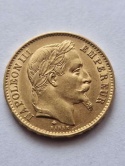 Francja 20 Franków Napoleon III 1868 r
