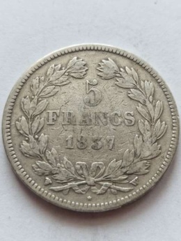 Francja 5 Franków Louis Philippe I 1837 r