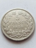 Francja 5 Franków Louis Philippe I 1834 r