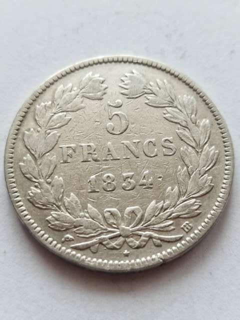 Francja 5 Franków Louis Philippe I 1834 r
