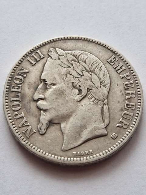 Francja 5 Franków Napoleon III 1869 r