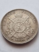 Francja 5 Franków Napoleon III 1870 r