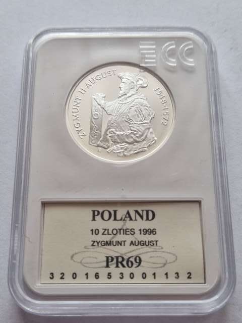 10 zł Zygmunt II August połpostać 1996 r GCN PR 69
