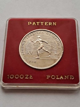 1000 zł XV Zimowe Igrzyska Olimpijskie 1987 r