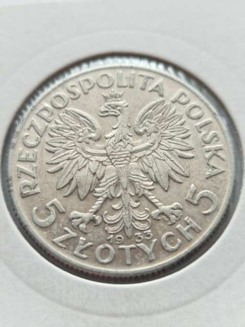 5 zł Głowa Kobiety 1933 r