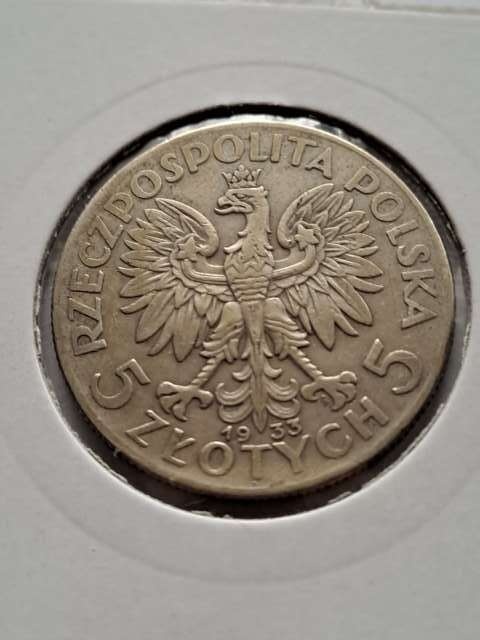 5 zł Głowa Kobiety 1933 r