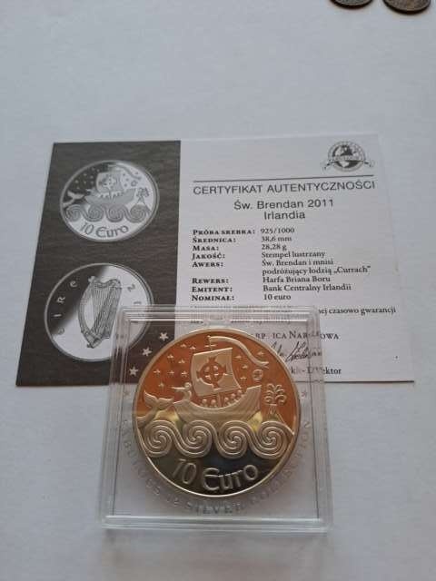 Irlandia 10 Euro Św. Brendan 2011 r