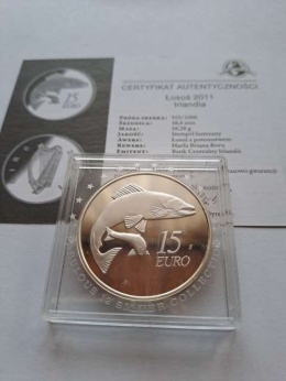 Irlandia 15 Euro Łosoś 2011 r