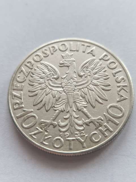 10 zł Głowa Kobiety 1932 r bez znaku