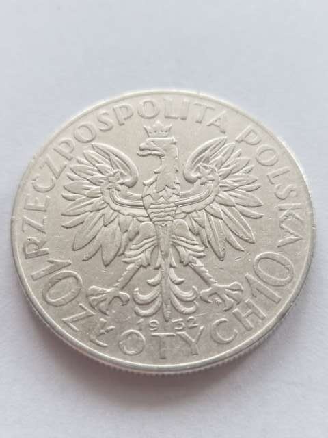 10 zł Głowa Kobiety 1932 r znak