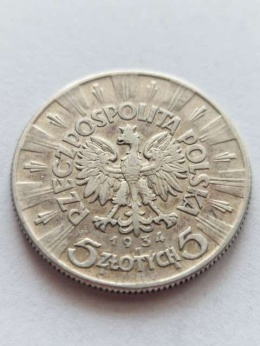 5 zł Józef Piłsudski 1934 r strzelecki