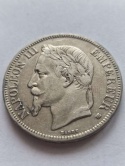 Francja 5 Franków Napoleon III 1868 r