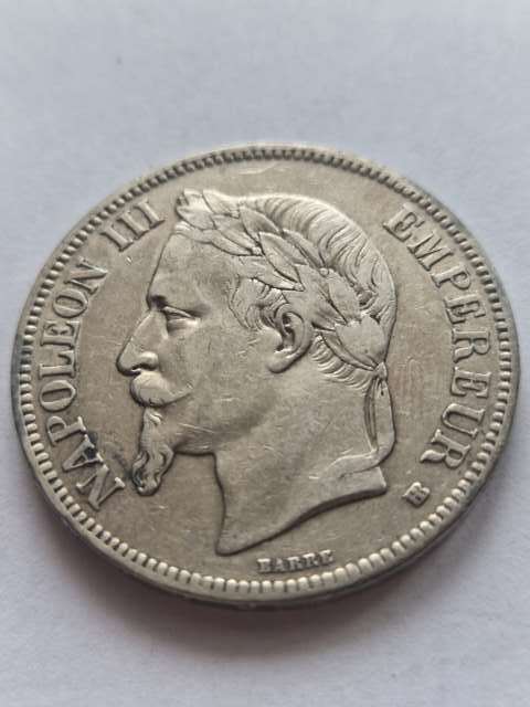 Francja 5 Franków Napoleon III 1868 r