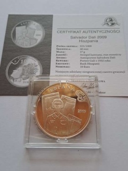 Hiszpania 10 Euro Salvador Dali 2009 r