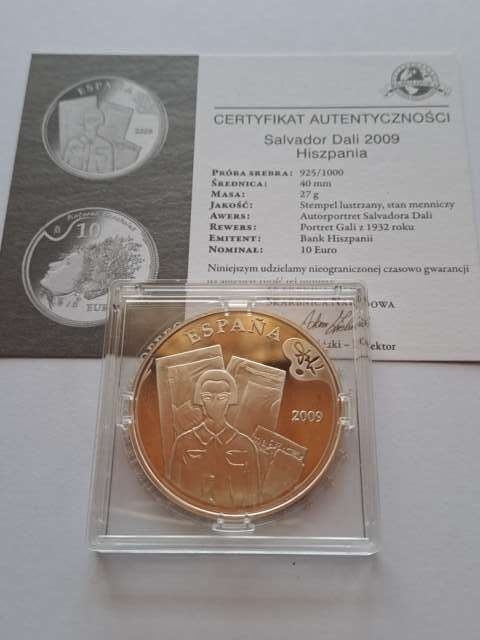 Hiszpania 10 Euro Salvador Dali 2009 r
