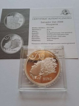 Hiszpania 10 Euro Salvador Dali 2009 r
