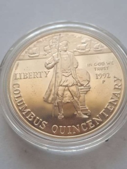 USA Dollar Podróż Kolumba 1992 r