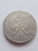 10 zł Głowa Kobiety 1932 r znak