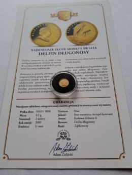 Niue 2 dolary Delfin Długonosy 2009 r