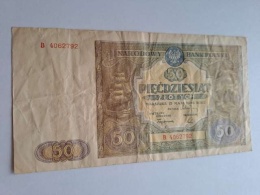 Banknot 50 zł 1946 r seria B