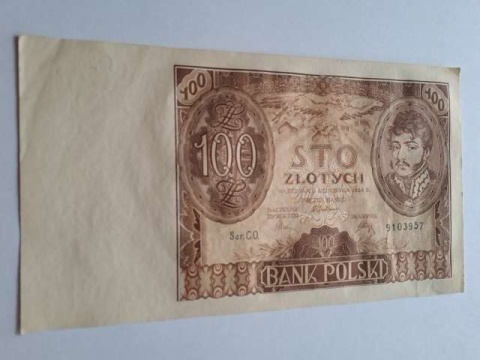 Banknot 100 złotych 1934 r seria CO